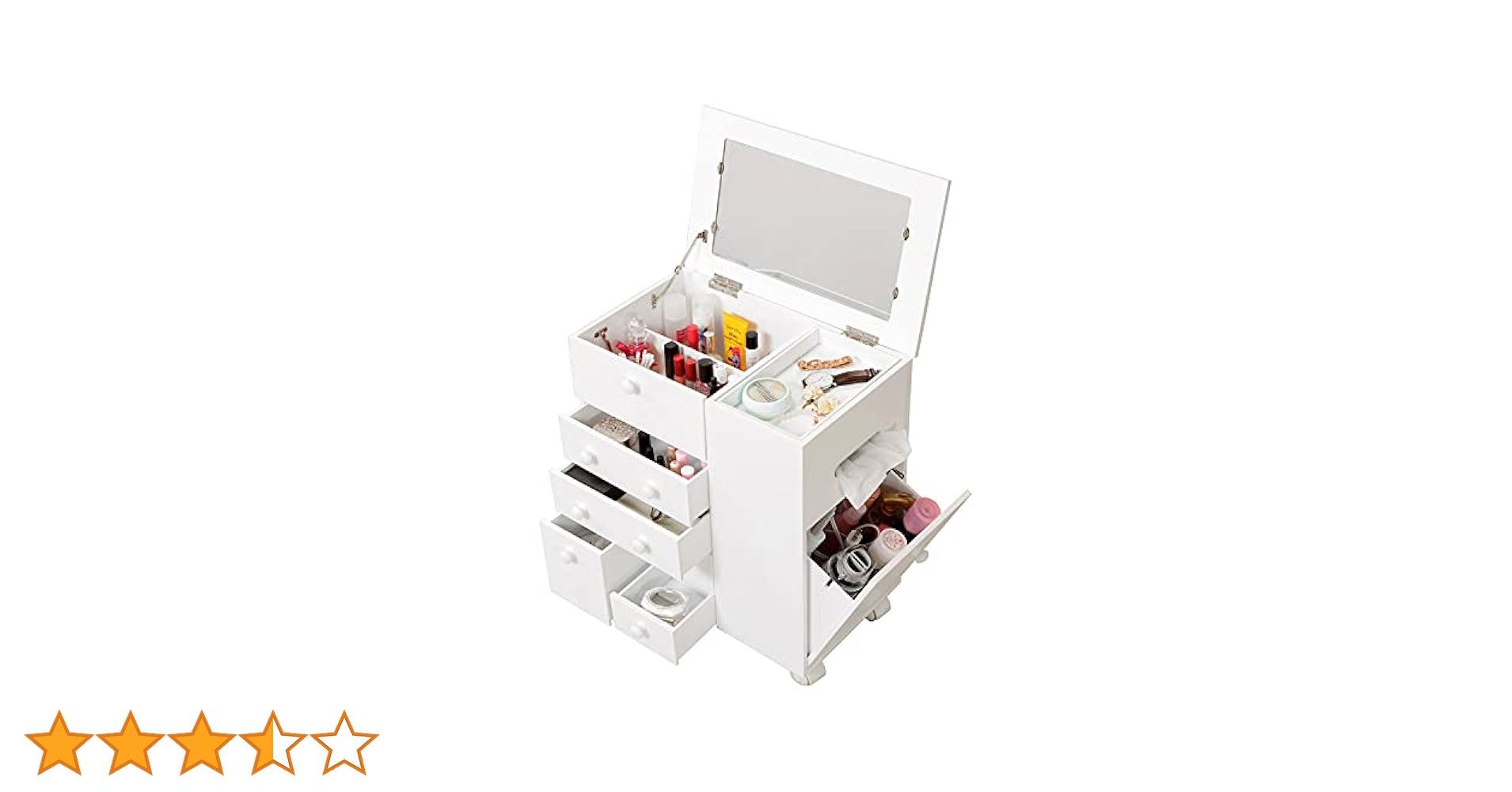 Amazon｜萩原 コスメワゴン 鏡台 コスメボックス ドレッサー